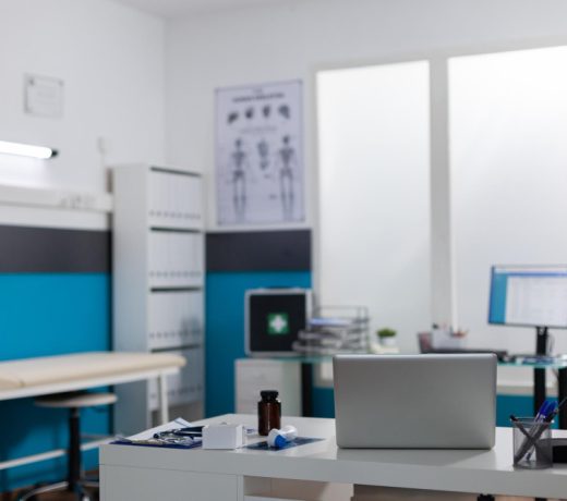empty medical office with equipment instruments